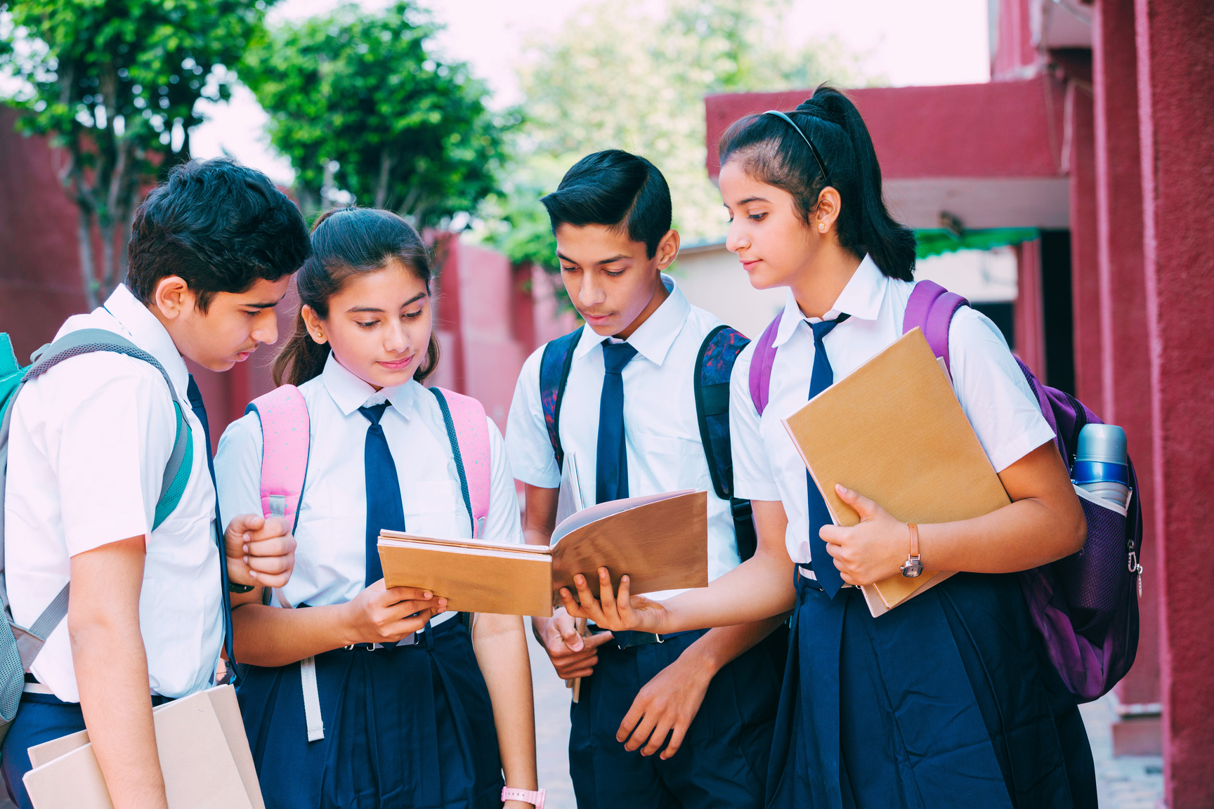 Indian high school students - Stock image